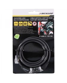 Dunlop rattalukk, parooliga 6mmx120cm, must