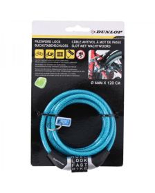 Dunlop rattalukk, parooliga 6mmx120cm, sinine