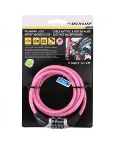 Dunlop rattalukk, parooliga 6mmx120cm, roosa