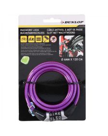 Dunlop rattalukk, parooliga 6mmx120cm, lilla