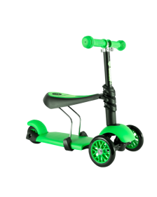 Tõukeratas istmega YBIKE Glider 3 in 1, Green